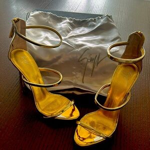 Giuseppe Zanotti gold HARMONY heels size 38